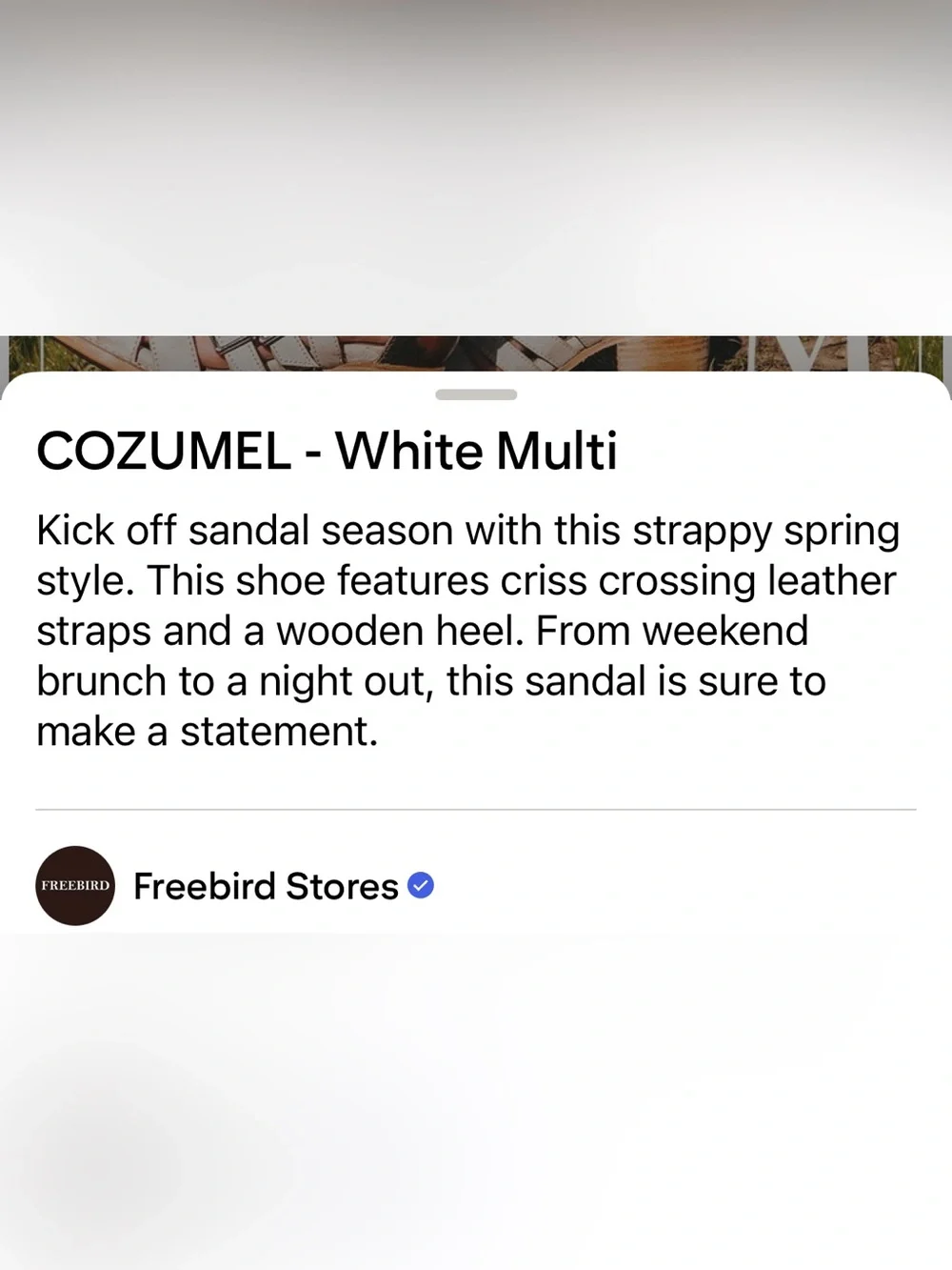 Freebird Cozumel White-Multi Size 9